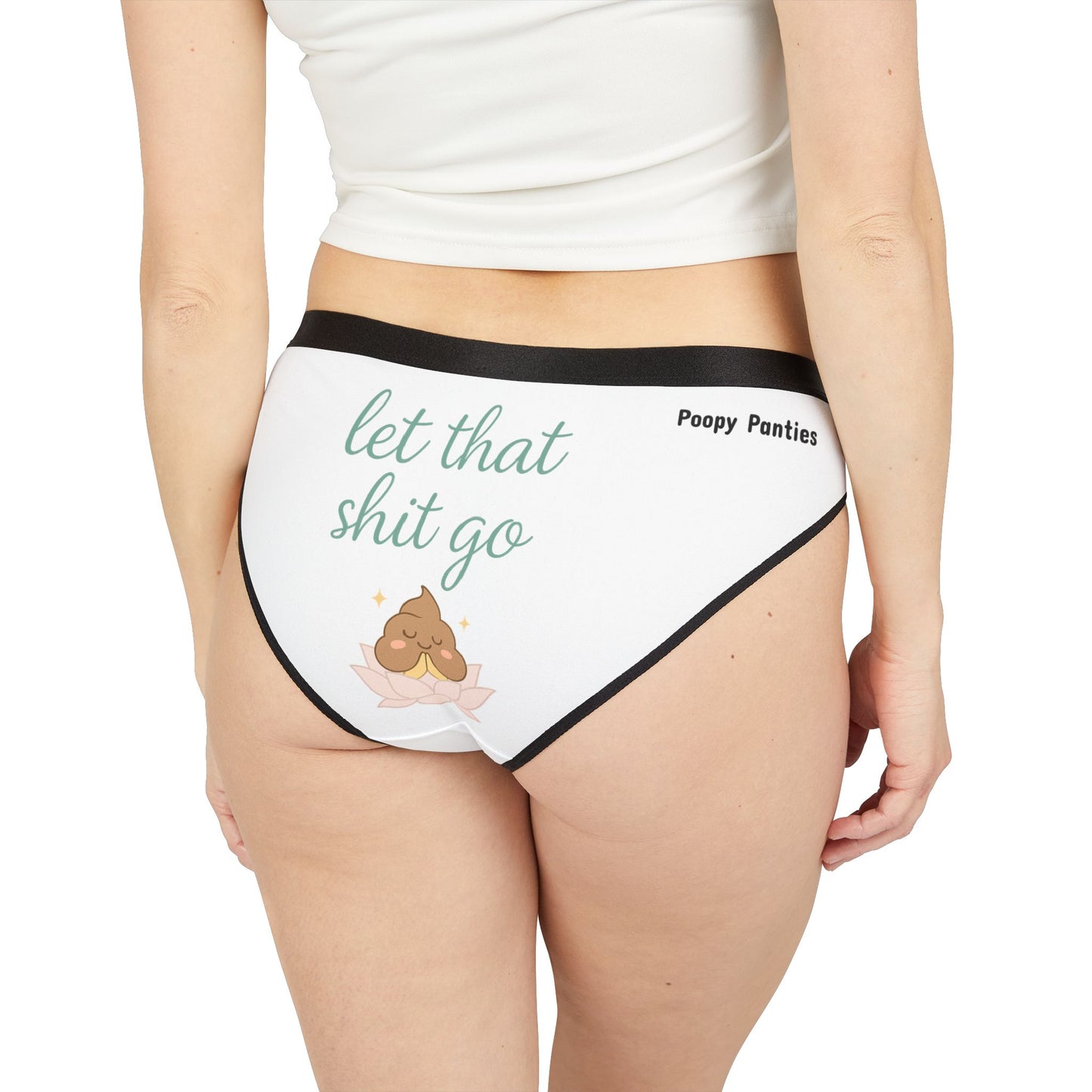 Funny Yoga Underwear – Let That Shit Go Panties for Women | Mindful Meditation Gift with Humor LET THAT SHIT GO Peace Panties