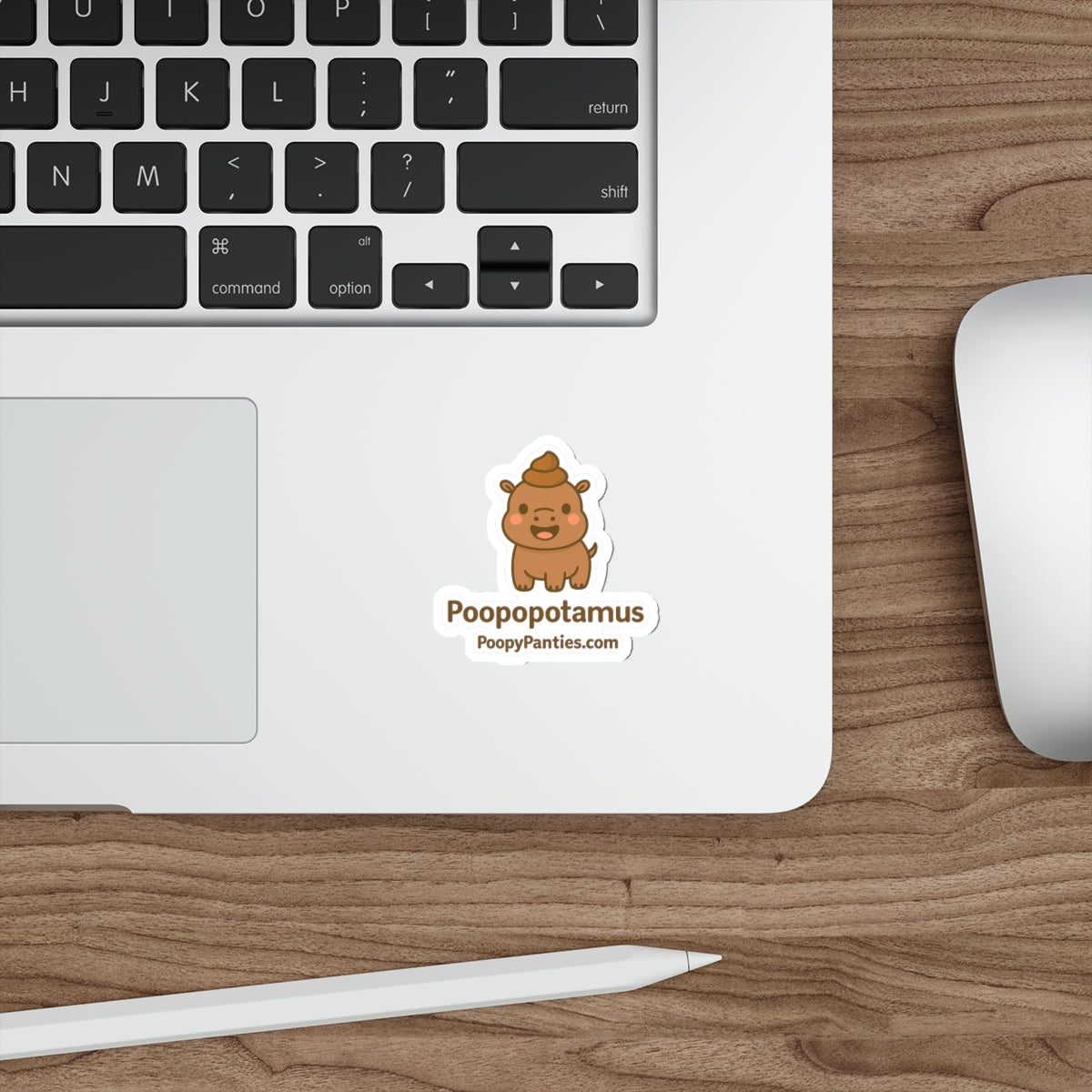 Funny Hippopotamus Sticker β Poopopotamus Die Cut Vinyl Decal, ICONIC