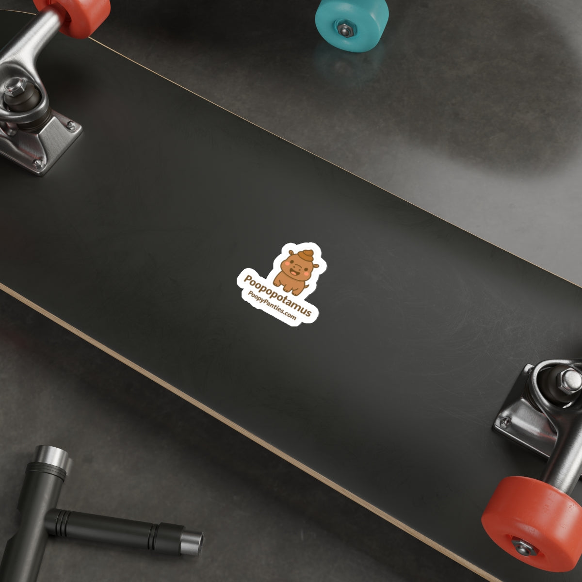Funny Hippopotamus Sticker β Poopopotamus Die Cut Vinyl Decal, ICONIC