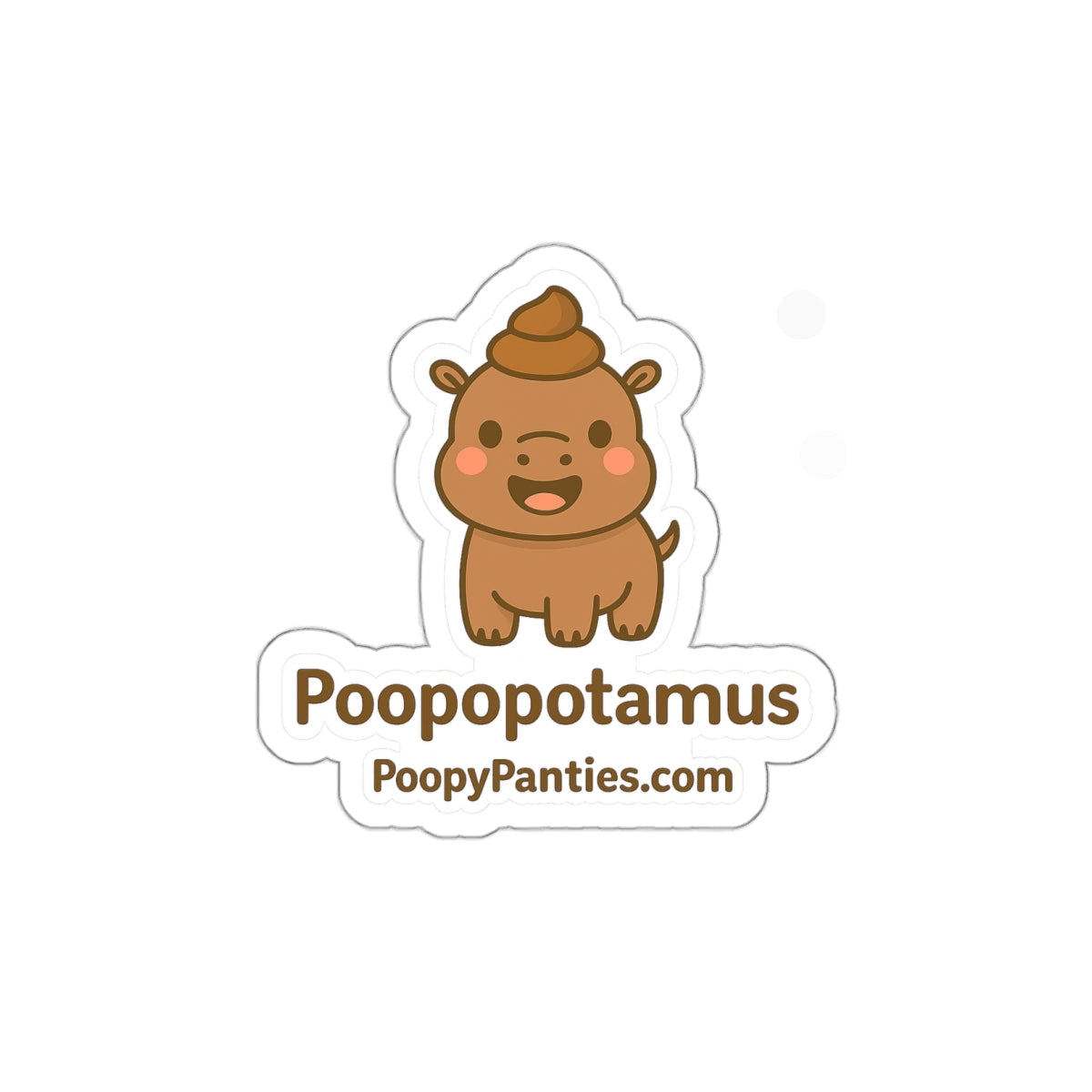 Funny Hippopotamus Sticker β Poopopotamus Die Cut Vinyl Decal, ICONIC