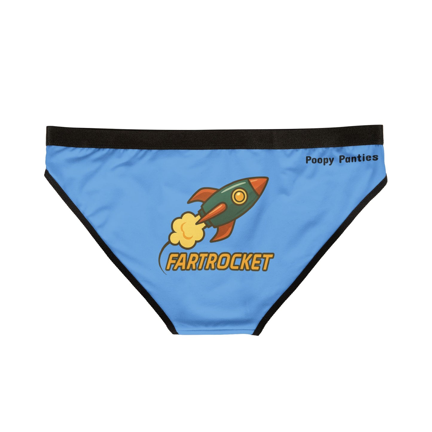 Funny Space Fart Underwear – Retro Rocket Panties for Women | Fart Rocket Design in Sky Blue FART ROCKET Panties