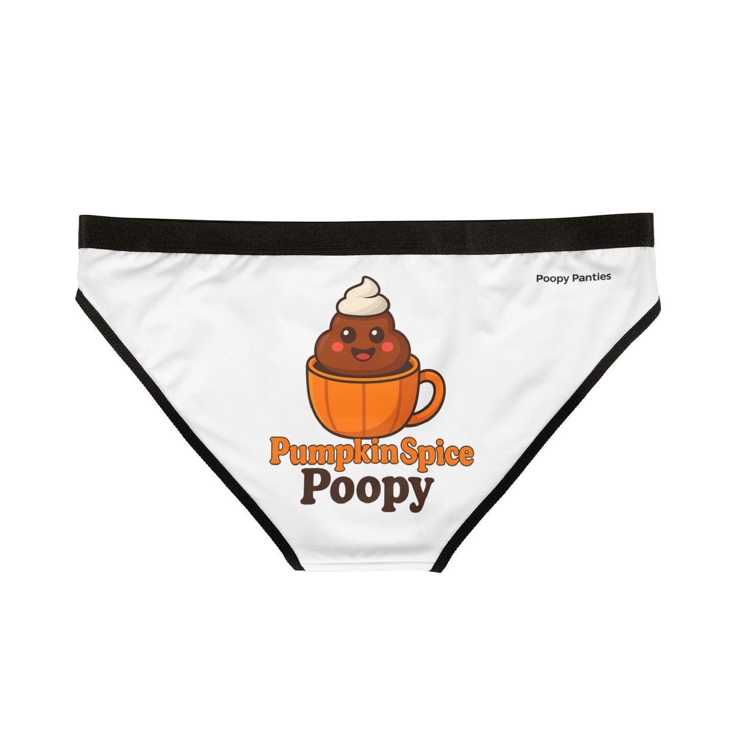 Funny Women's Underwear, PUMPKIN SPICE POOPY Humor Panties, Novelty Underwear, Gift for Her, Comedy Lingerie, Playful Intimates