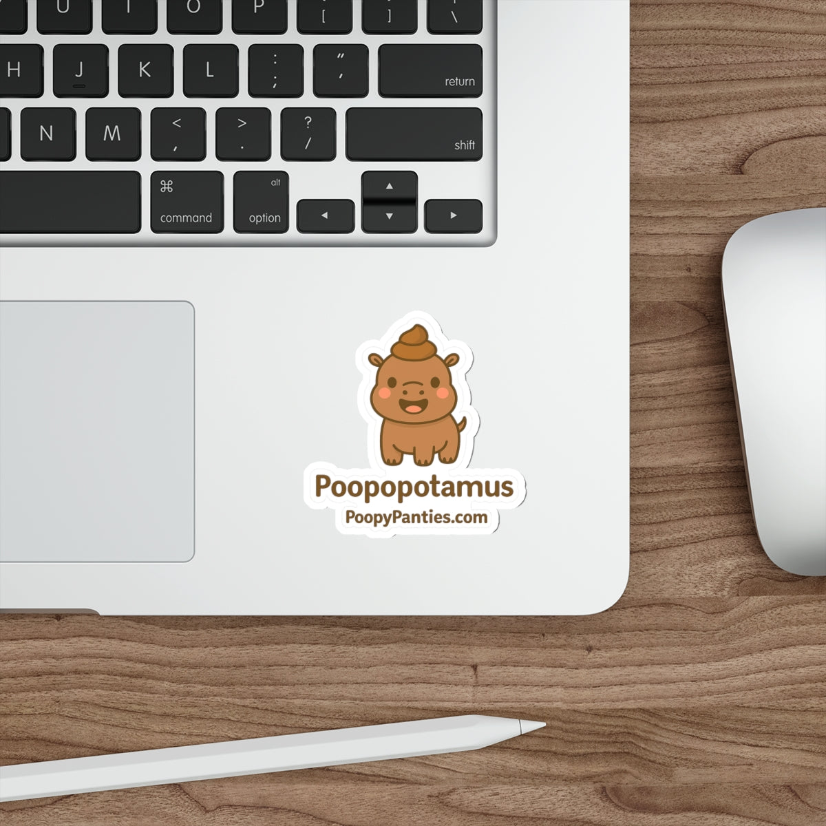 Funny Hippopotamus Sticker β Poopopotamus Die Cut Vinyl Decal, ICONIC