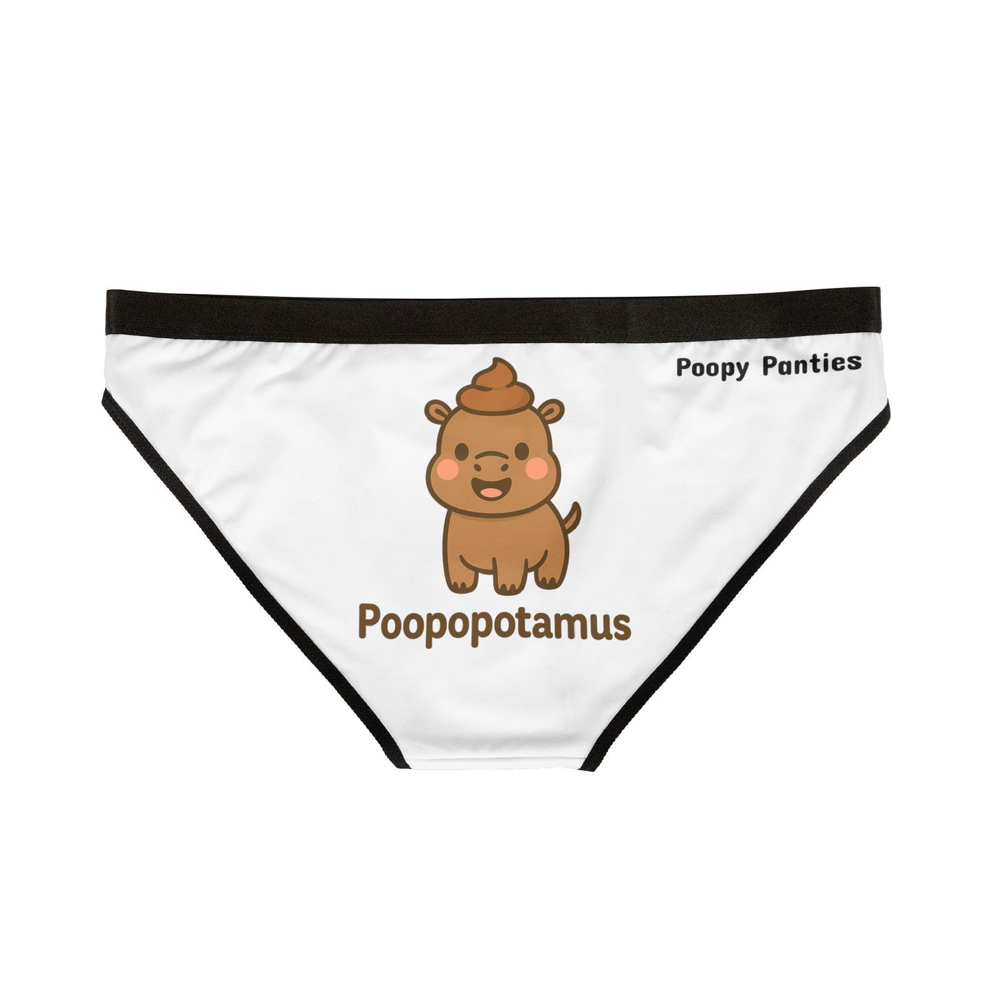 Funny Hippo Poop Underwear – for Women | Cute Animal Design POOPOPOTAMUS Panties