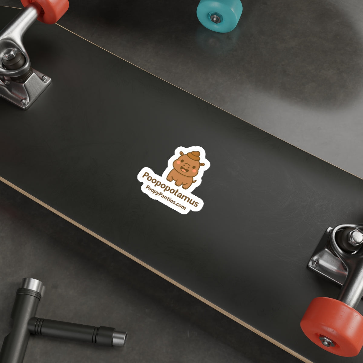 Funny Hippopotamus Sticker β Poopopotamus Die Cut Vinyl Decal, ICONIC