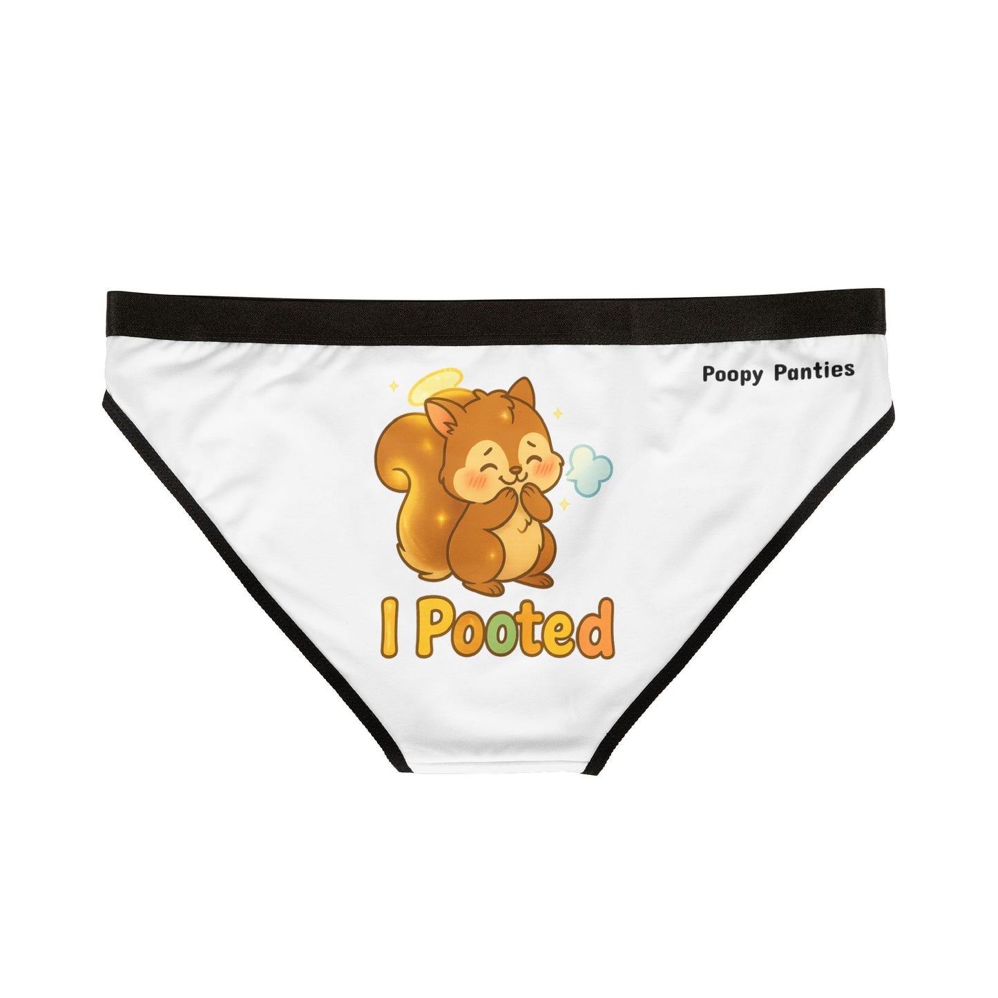 Funny Squirrel Underwear – Cute 'I Pooted' Animal Pun Panties for Women I POOTED Squirrel Undies