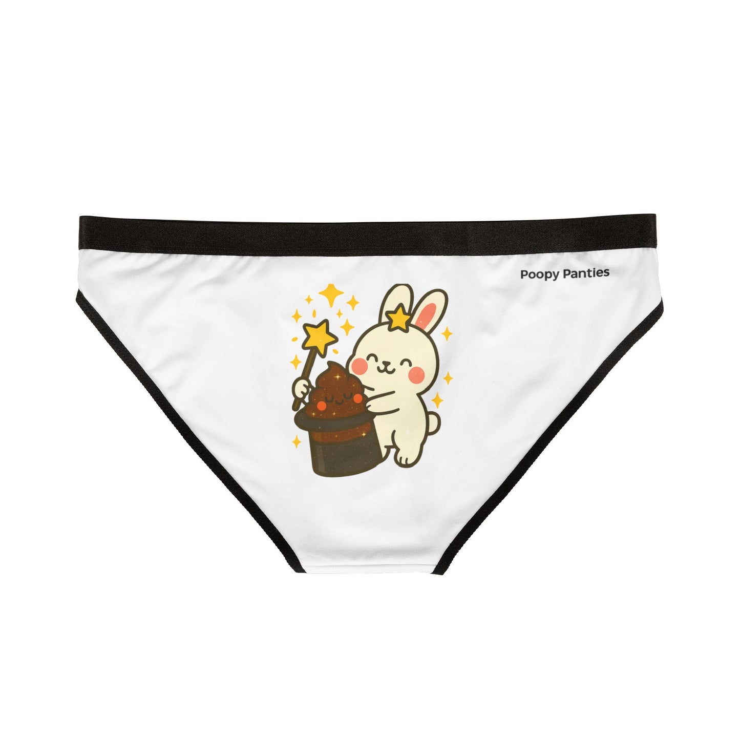 Funny Bunny Women's Underwear, Cute MAGIC RABBIT poop out of a hat Loungewear, Gifts for Her, Kawaii Underwear, Comfortable Daily Wear, Birthday Essentials