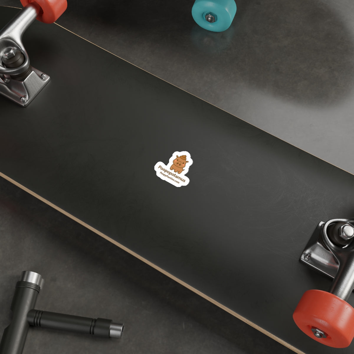 Funny Hippopotamus Sticker β Poopopotamus Die Cut Vinyl Decal, ICONIC