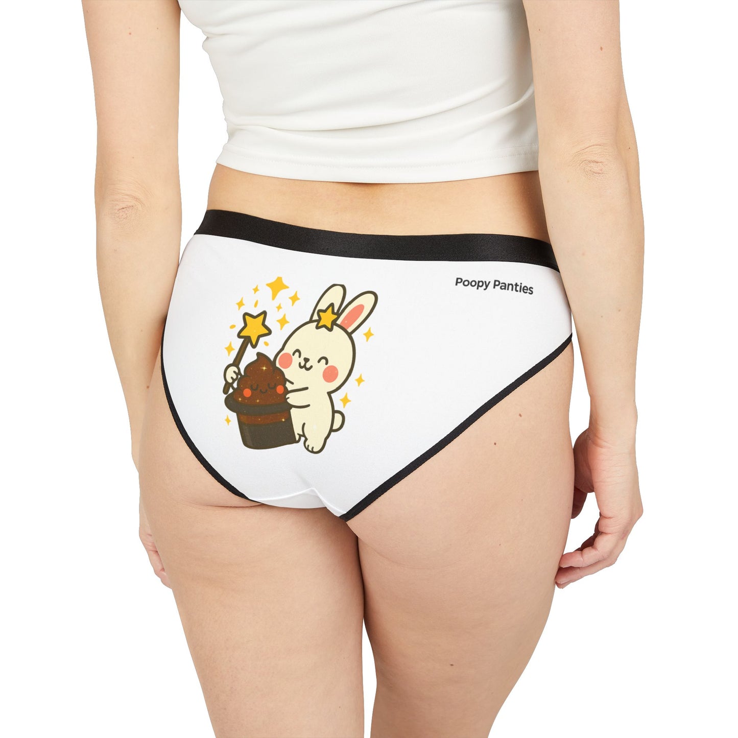 Funny Bunny Women's Underwear, Cute MAGIC RABBIT poop out of a hat Loungewear, Gifts for Her, Kawaii Underwear, Comfortable Daily Wear, Birthday Essentials