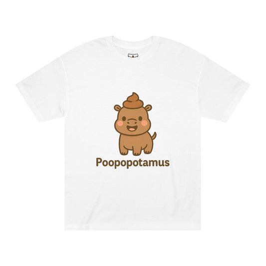 Funny Hippo T-Shirt – Poopopotamus Graphic Tee | Cute Animal Humor Gift POOPOPOTAMUS Tee