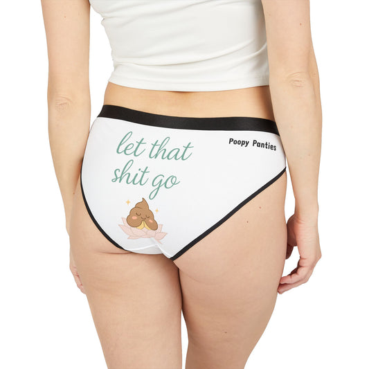 Funny Yoga Underwear – Let That Shit Go Panties for Women | Mindful Meditation Gift with Humor LET THAT SHIT GO Peace Panties