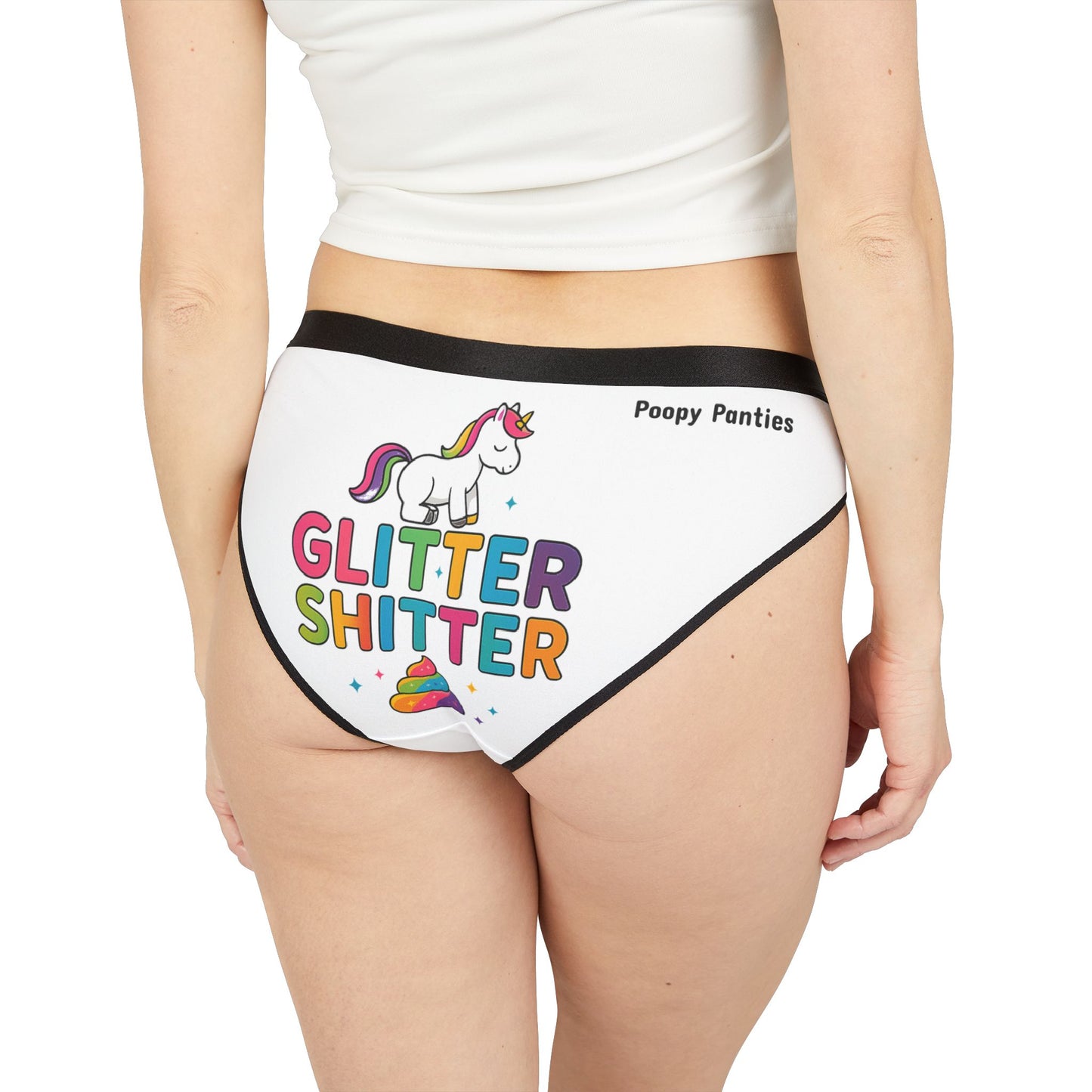 Funny Unicorn Poop Underwear – Glitter Shitter Rainbow Panties with Magical Sparkle GLITTER SHITTER Magical Undies
