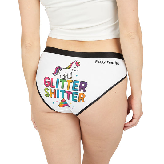 Funny Unicorn Poop Underwear – Glitter Shitter Rainbow Panties with Magical Sparkle GLITTER SHITTER Magical Undies