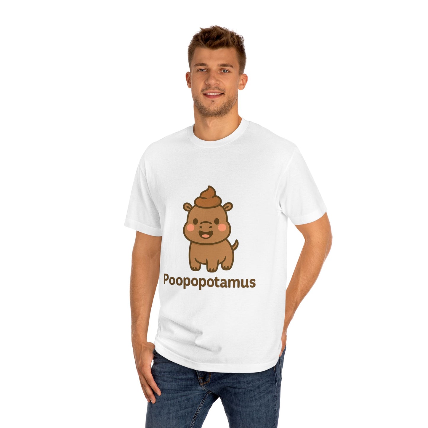 Funny Hippo T-Shirt – Poopopotamus Graphic Tee | Cute Animal Humor Gift POOPOPOTAMUS Tee
