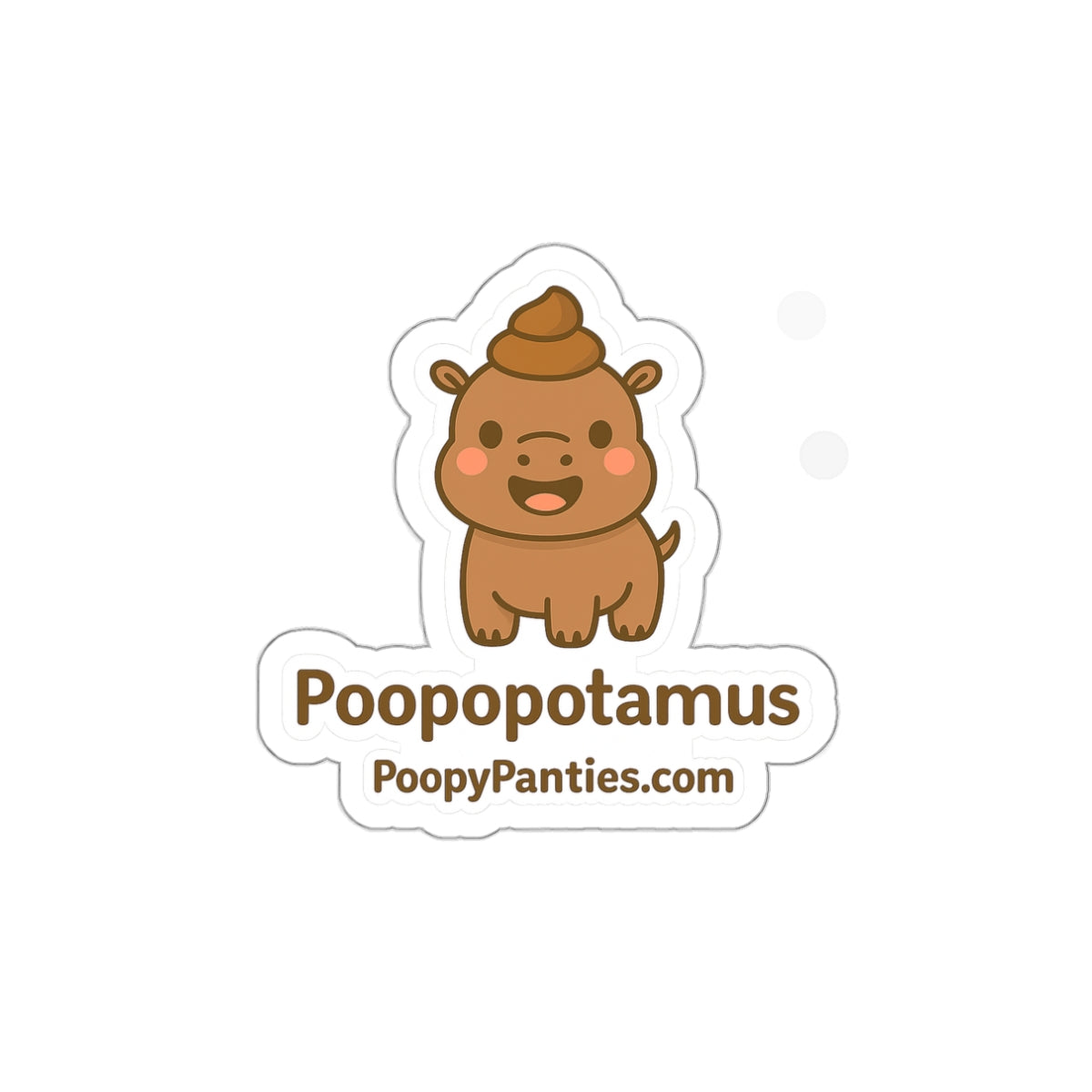Funny Hippopotamus Sticker – Poopopotamus Die Cut Vinyl Decal, ICONIC