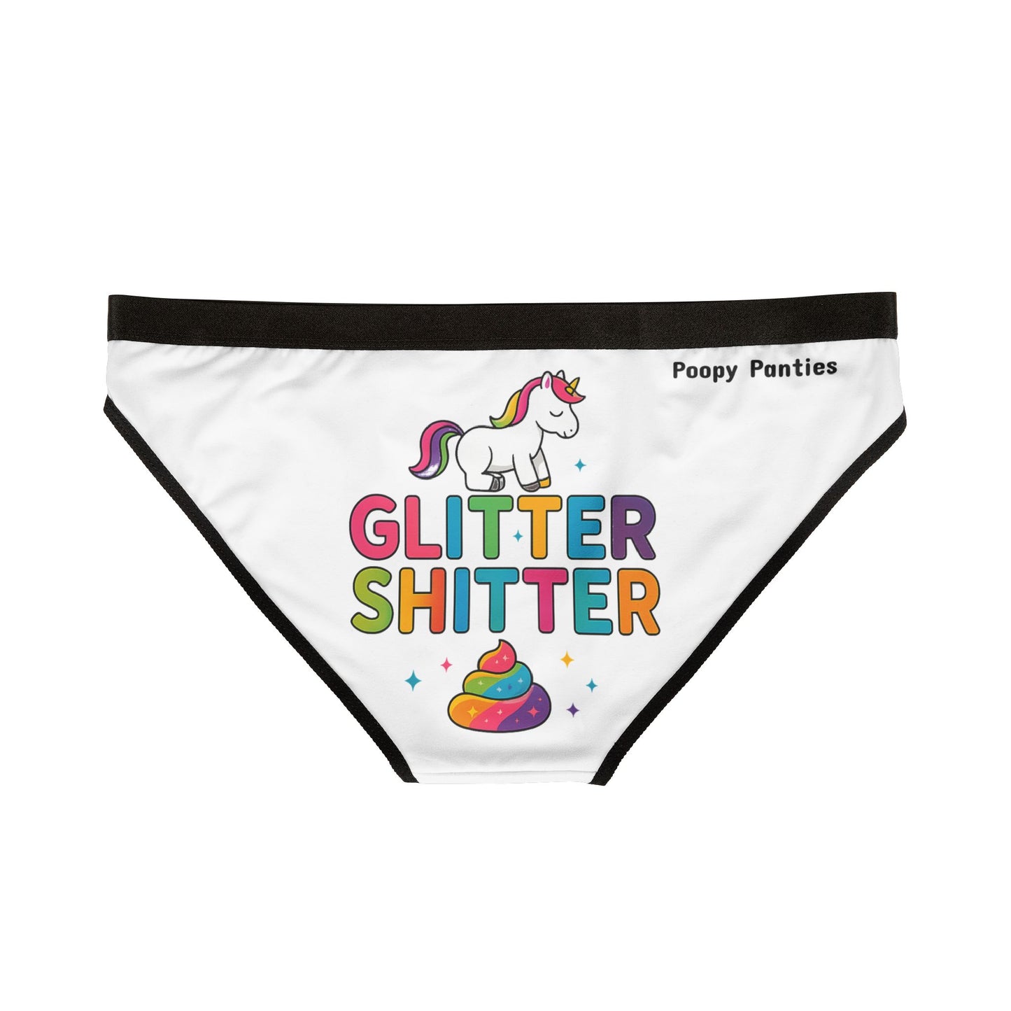 Funny Unicorn Poop Underwear – Glitter Shitter Rainbow Panties with Magical Sparkle GLITTER SHITTER Magical Undies