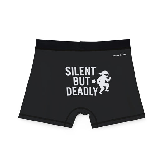Funny Ninja Underwear for Men – Silent But Deadly Stealth Boxer Briefs in Black Men's Ninja Briefs - SILENT BUT DEADLY