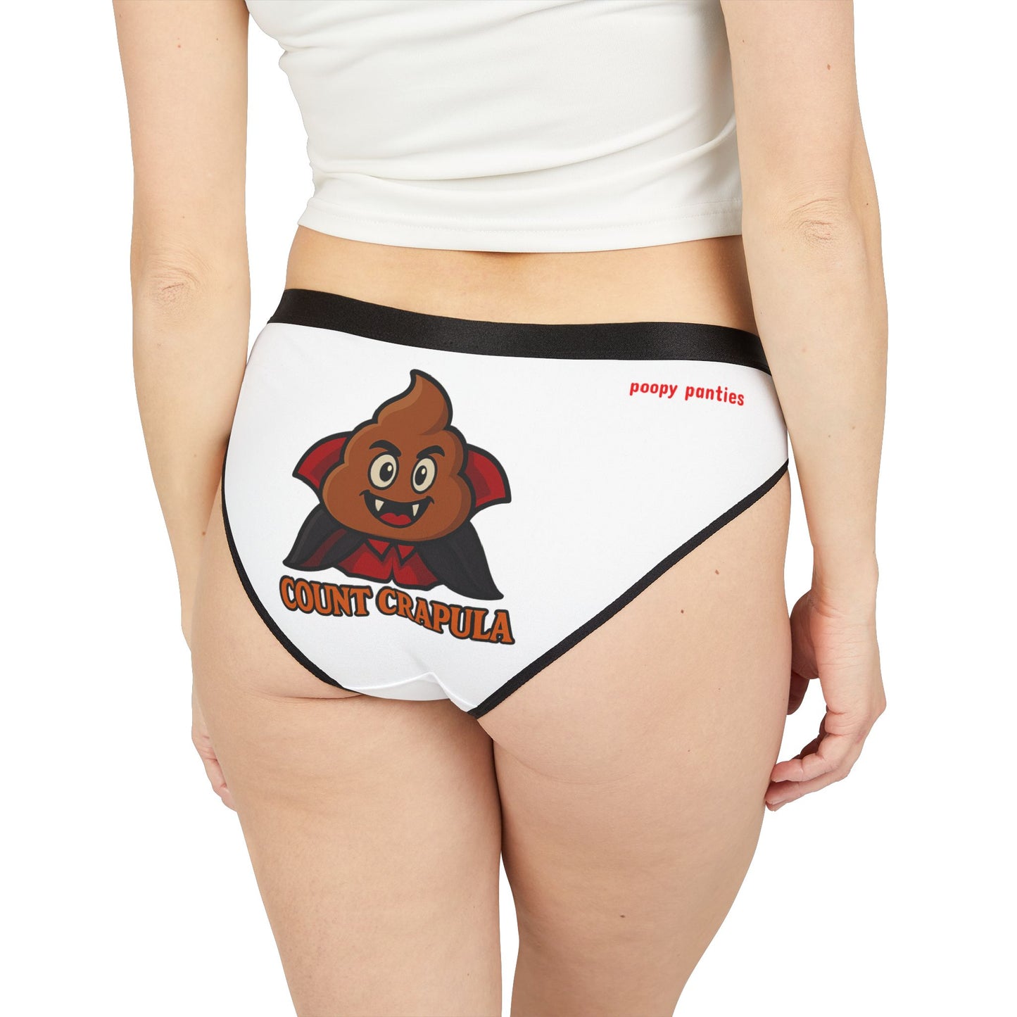 Count Crapula Women's Underwear - Fun & Whimsical AOP Panties, Gift for Fun-Loving Women, Halloween, Novelty Lingerie