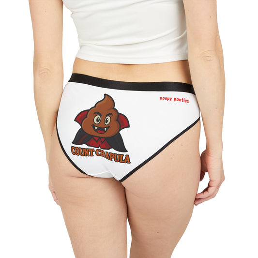 Count Crapula Women's Underwear - Fun & Whimsical AOP Panties, Gift for Fun-Loving Women, Halloween, Novelty Lingerie