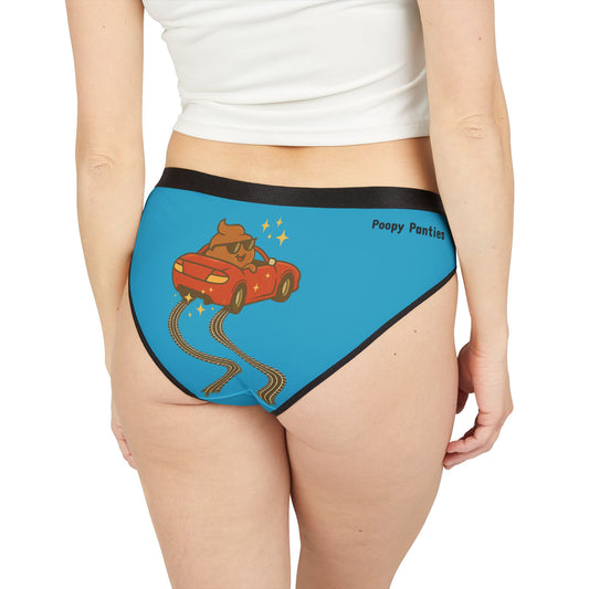 Funny Women’s Underwear – Skidmarks Panties | Gag Gift for Her in Turquoise SKIDMARK Skivvies