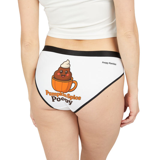 Funny Women's Underwear, PUMPKIN SPICE POOPY Humor Panties, Novelty Underwear, Gift for Her, Comedy Lingerie, Playful Intimates