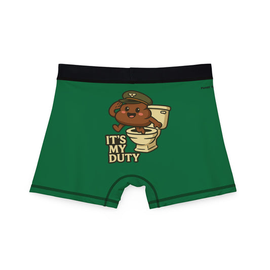 Men's Funny Boxers, Humor Underwear, Novelty Gifts, Men's AOP Boxers, Birthday Present, Quirky Loungewear, Military IT'S MY DUTY