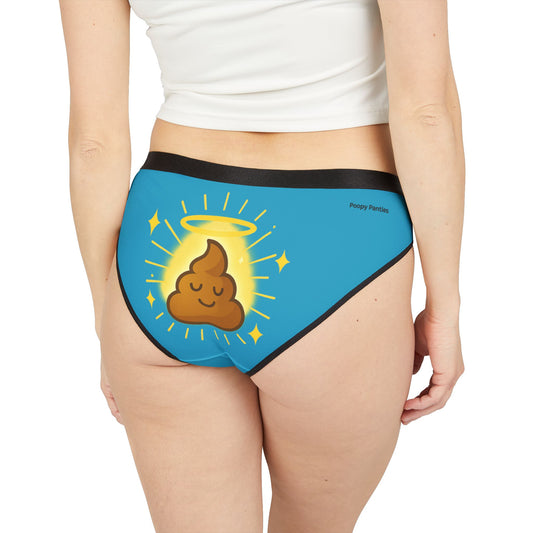 Women's Silly Underwear: Sacred Poop Panties in Turquoise – Collector’s No. 032| Funny Spiritual Underwear for Gut Health & Shadow Work