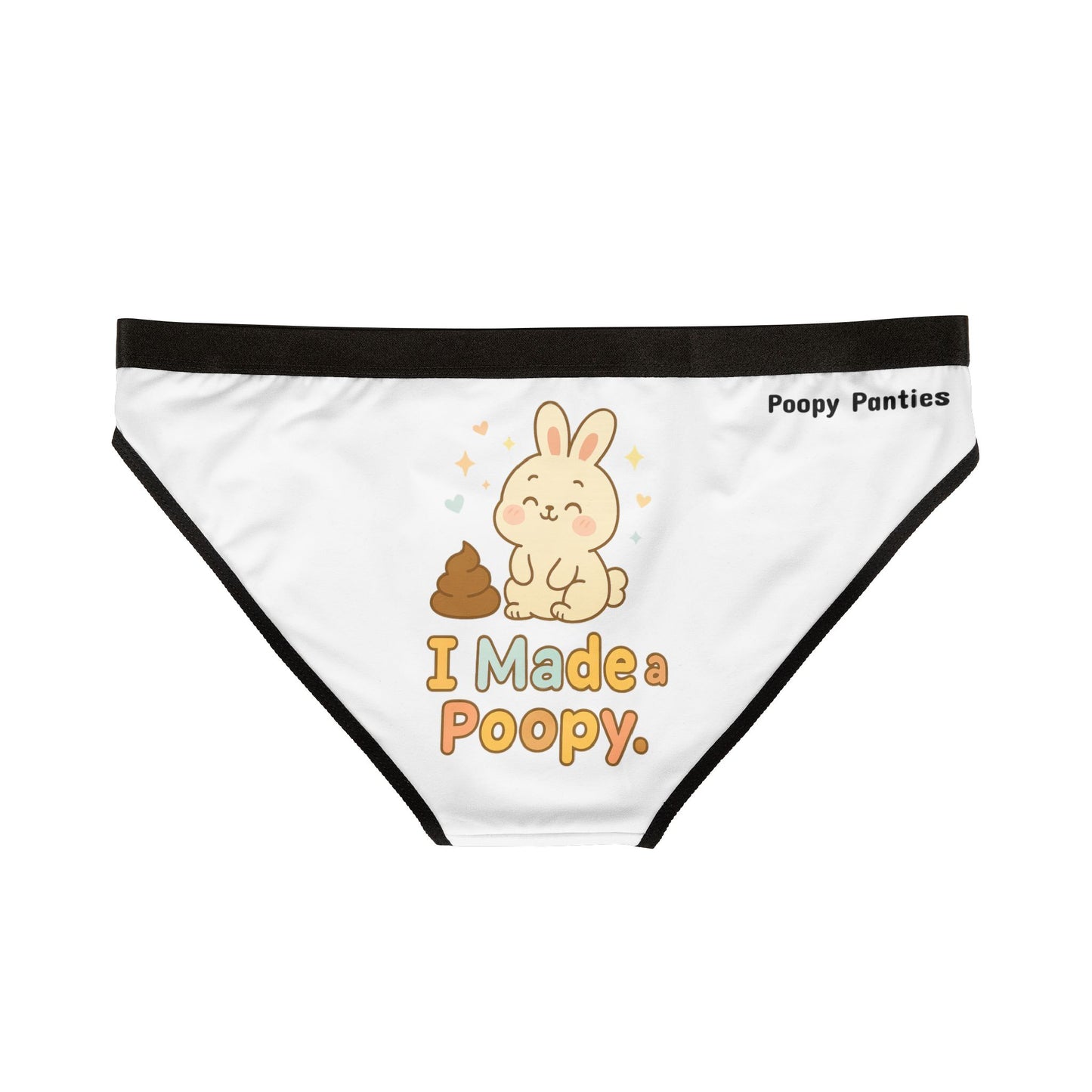 Cute Bunny Poop Underwear – Funny Women’s Panties with Rabbit and Poop Design | I Made a Poopy POOPY BUNNY Panties