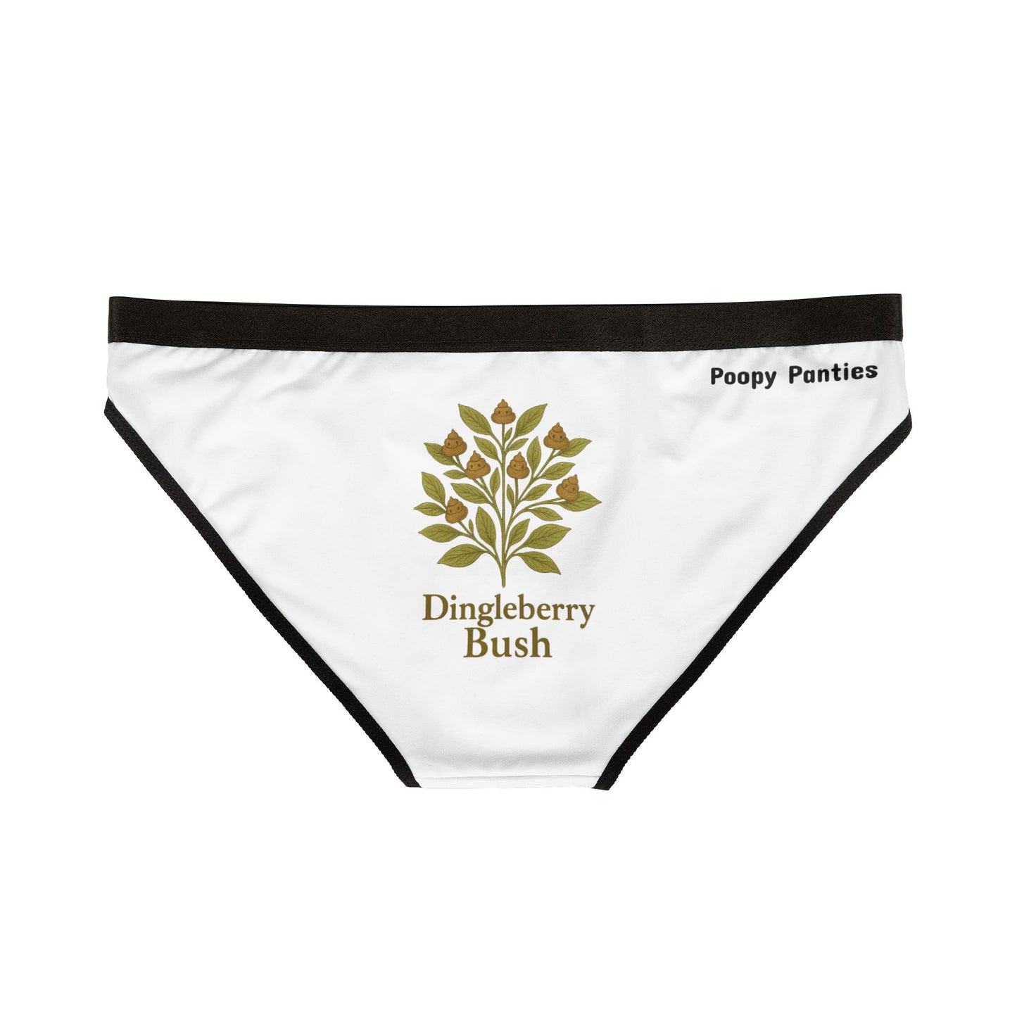 Funny Plant Underwear – Dingleberry Poop Joke Panties with Vintage Botanical Art | DINGLEBERRY BUSH Panties