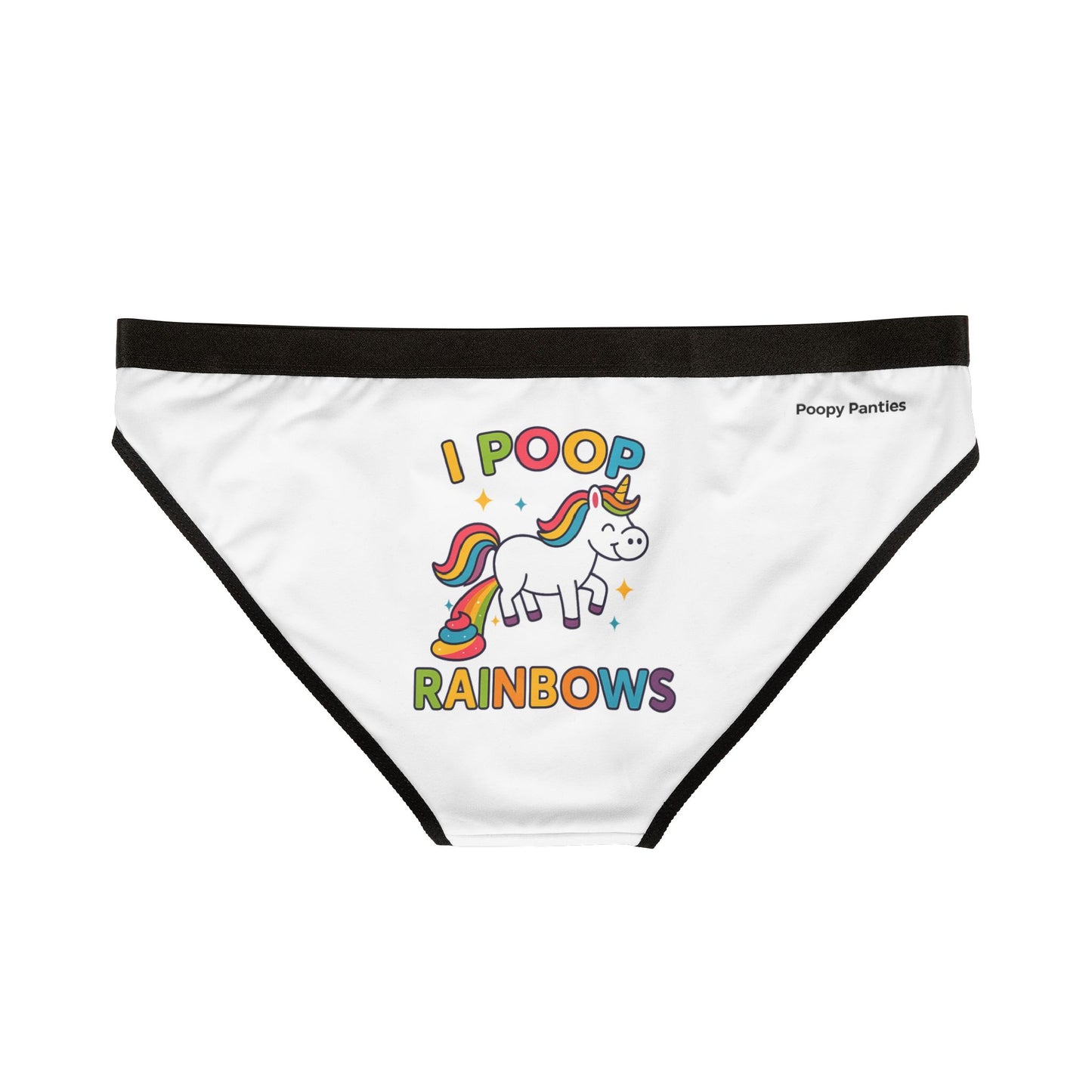 Funny Women's Underwear, 'I Poop Rainbows' Bikini Briefs, Cute Underwear Gift, Humor Lingerie, Unicorn Design, Quirky Panties
