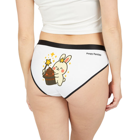 Funny Bunny Women's Underwear, Cute MAGIC RABBIT poop out of a hat Loungewear, Gifts for Her, Kawaii Underwear, Comfortable Daily Wear, Birthday Essentials